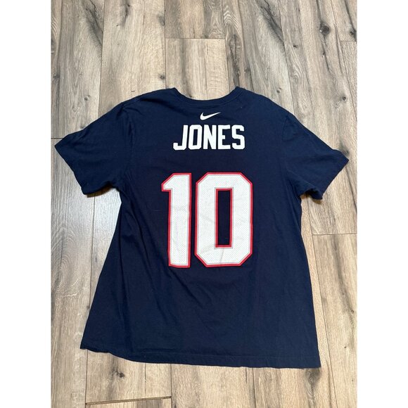 Nike Patriots Mac Jones #10 Tee NFL Large Navy Short Sleeve Cotton Mens Shirt - Picture 3 of 3